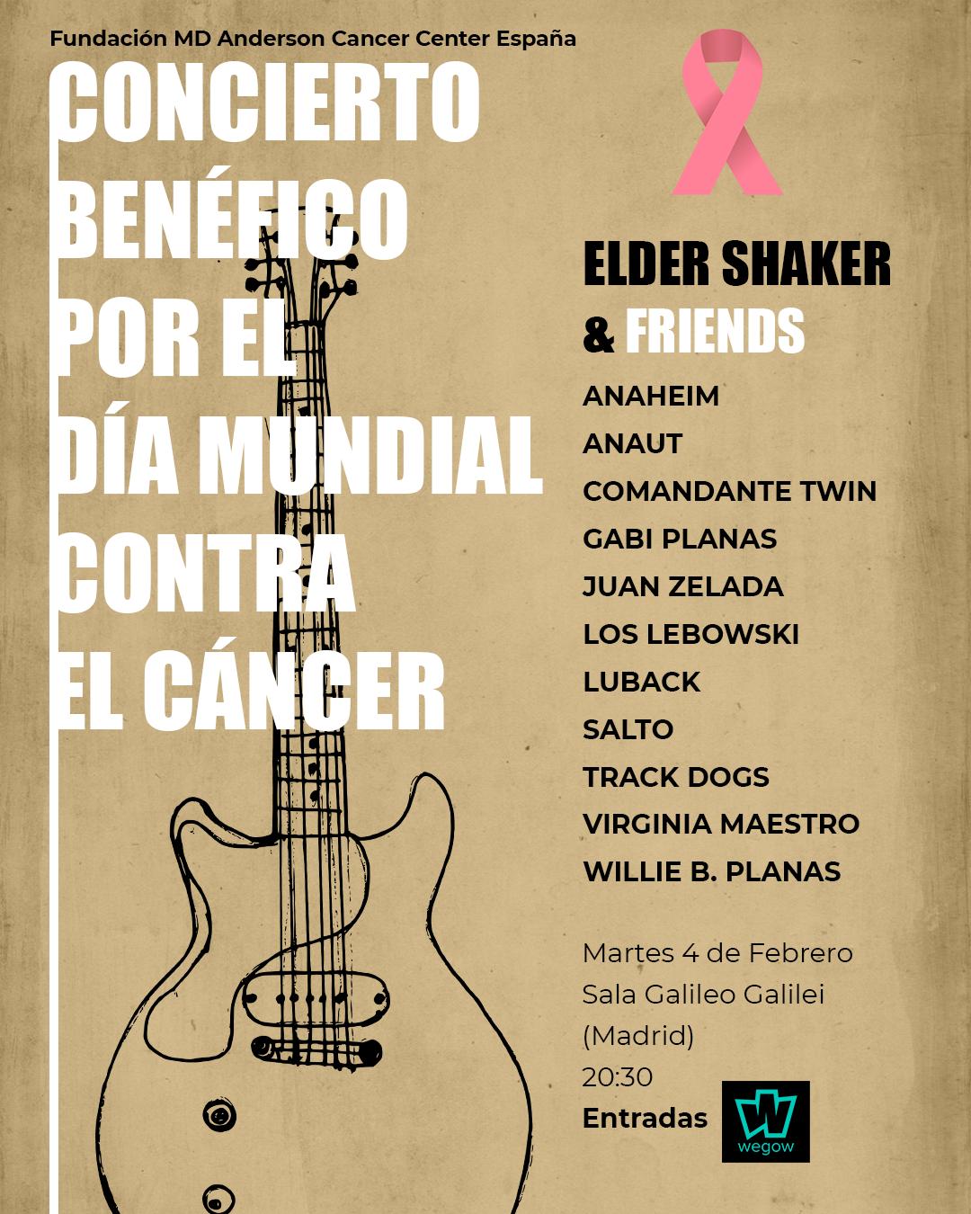 Concierto Elder Shaker & Friends. 4 de febrero